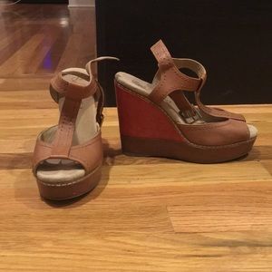 Splendid wedge sandals with ankle strap size 7